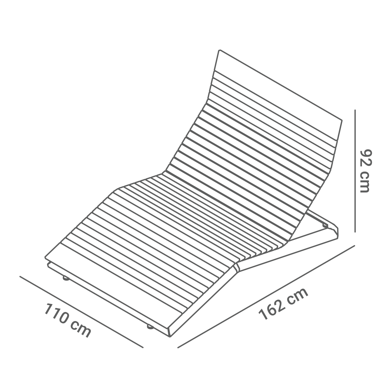 Stilo lounger 02.548.1 - dimensions