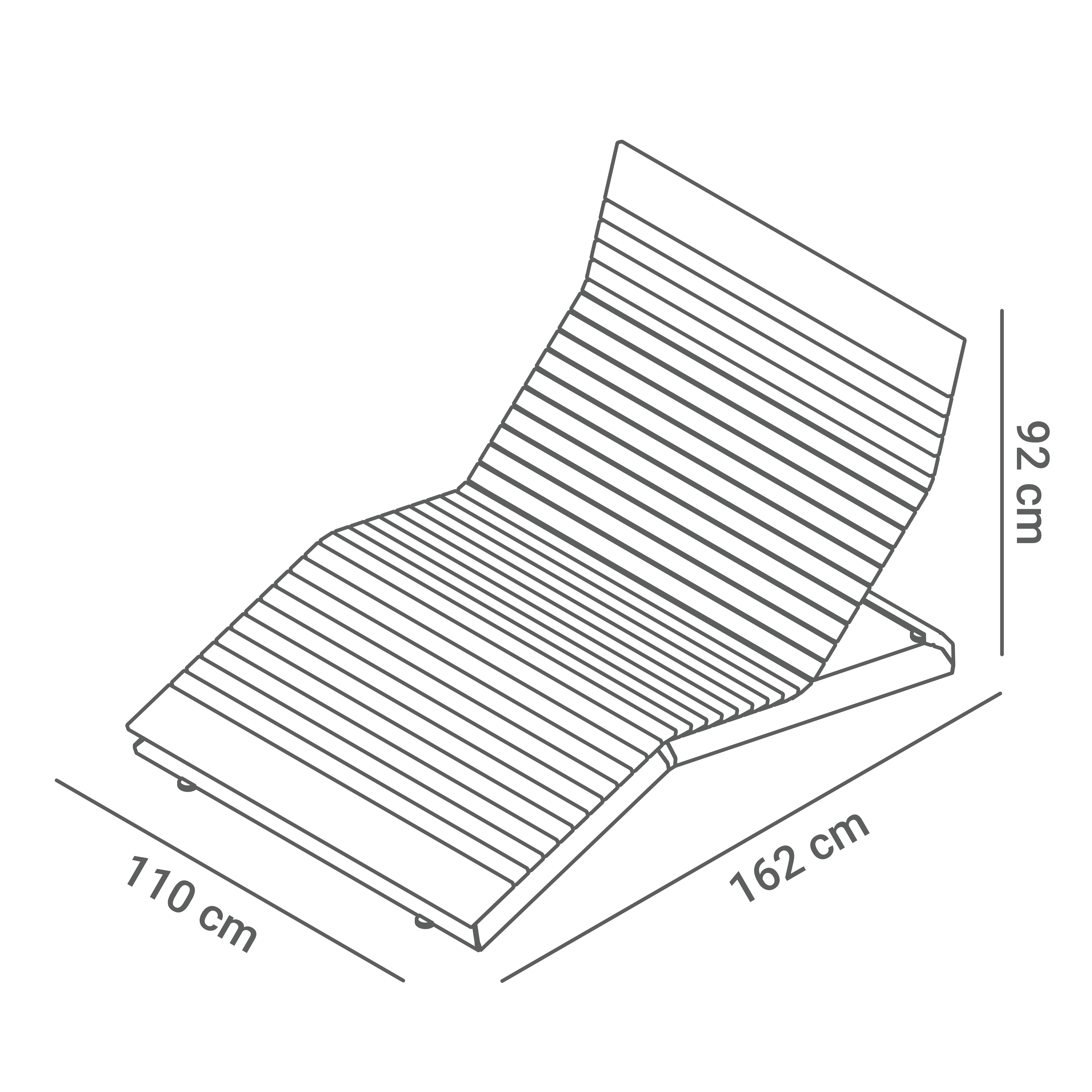 Stilo lounger 02.548.1 - wymiary