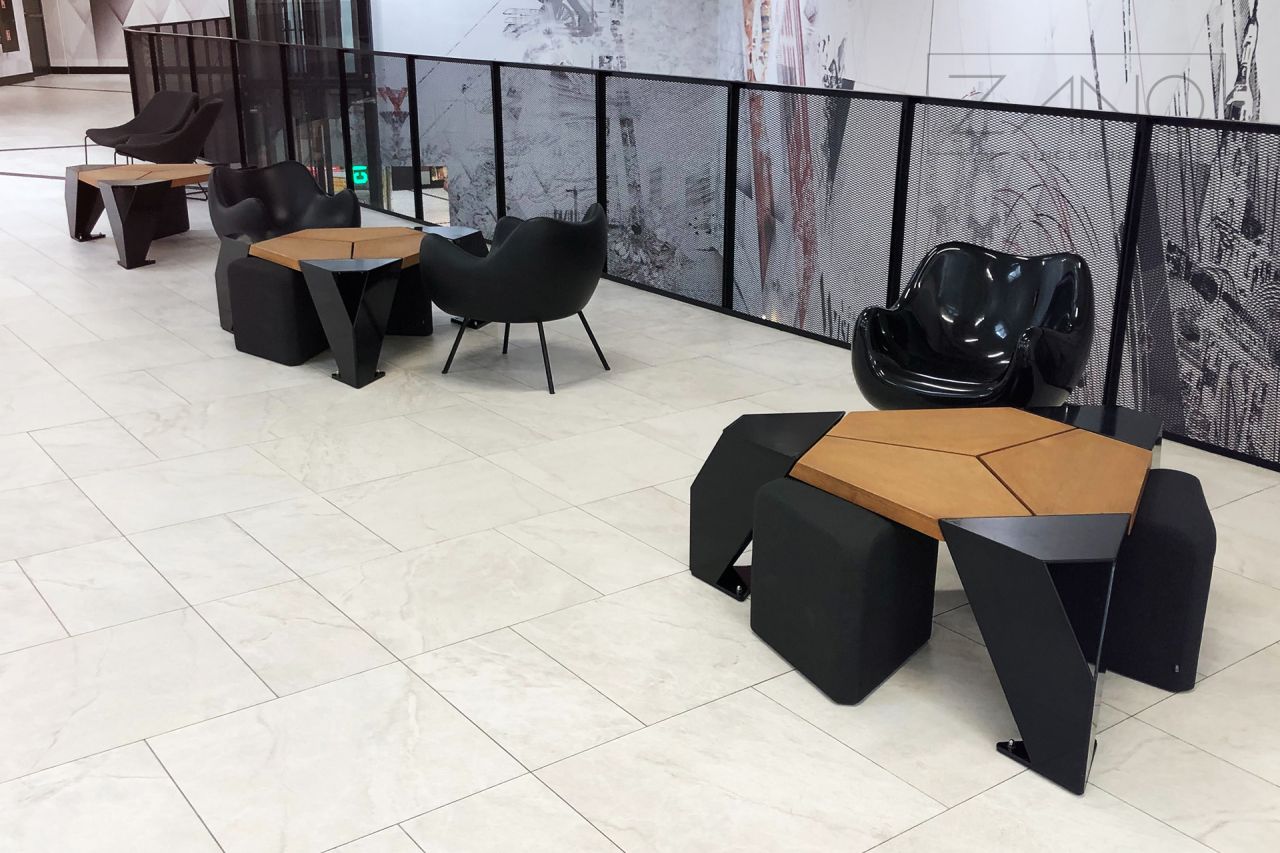 IVO low tables in the retail space