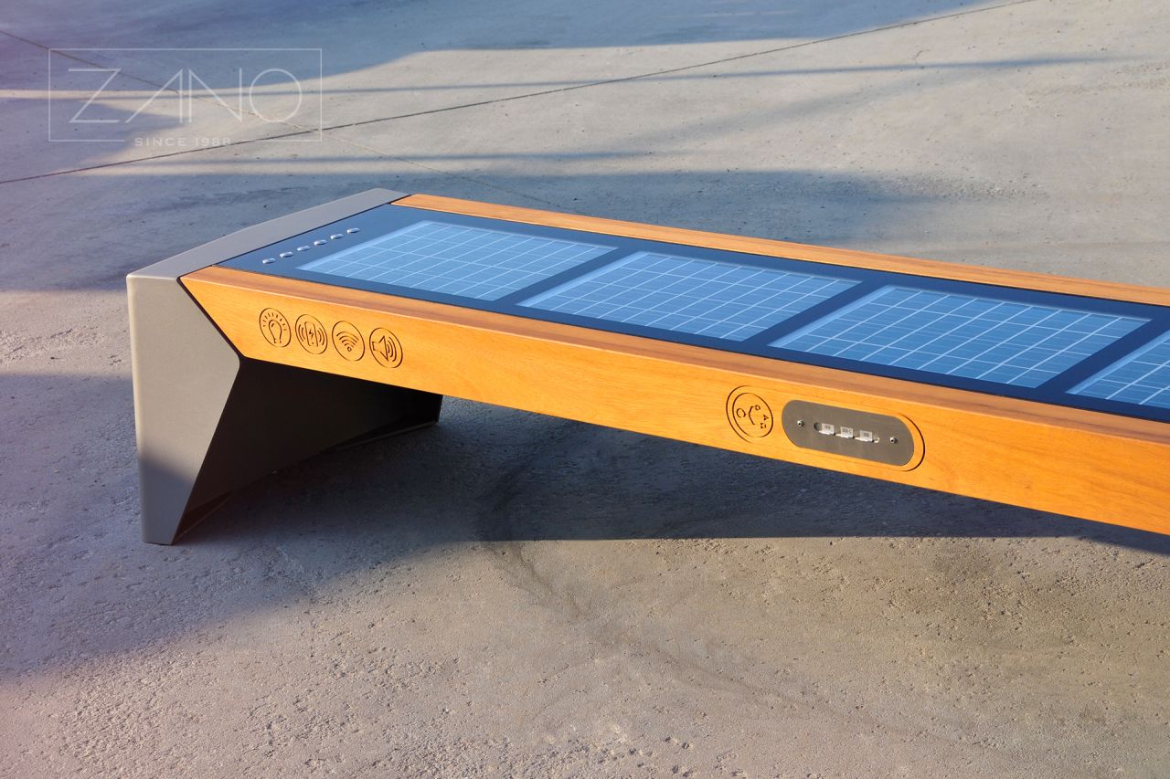 Smart City - benches with photovoltaic panels